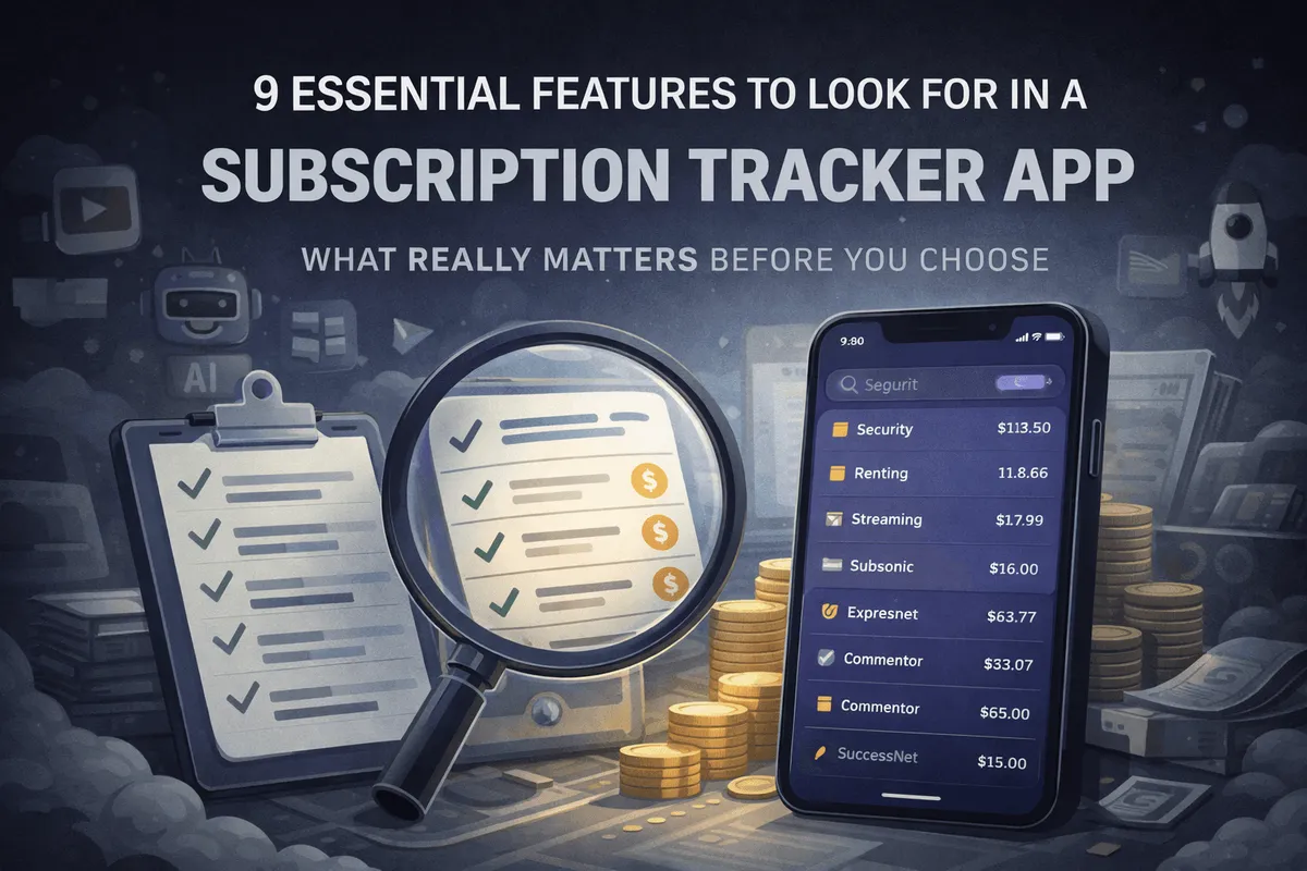 9 Essential Features to Look for When Choosing a Subscription Tracker App